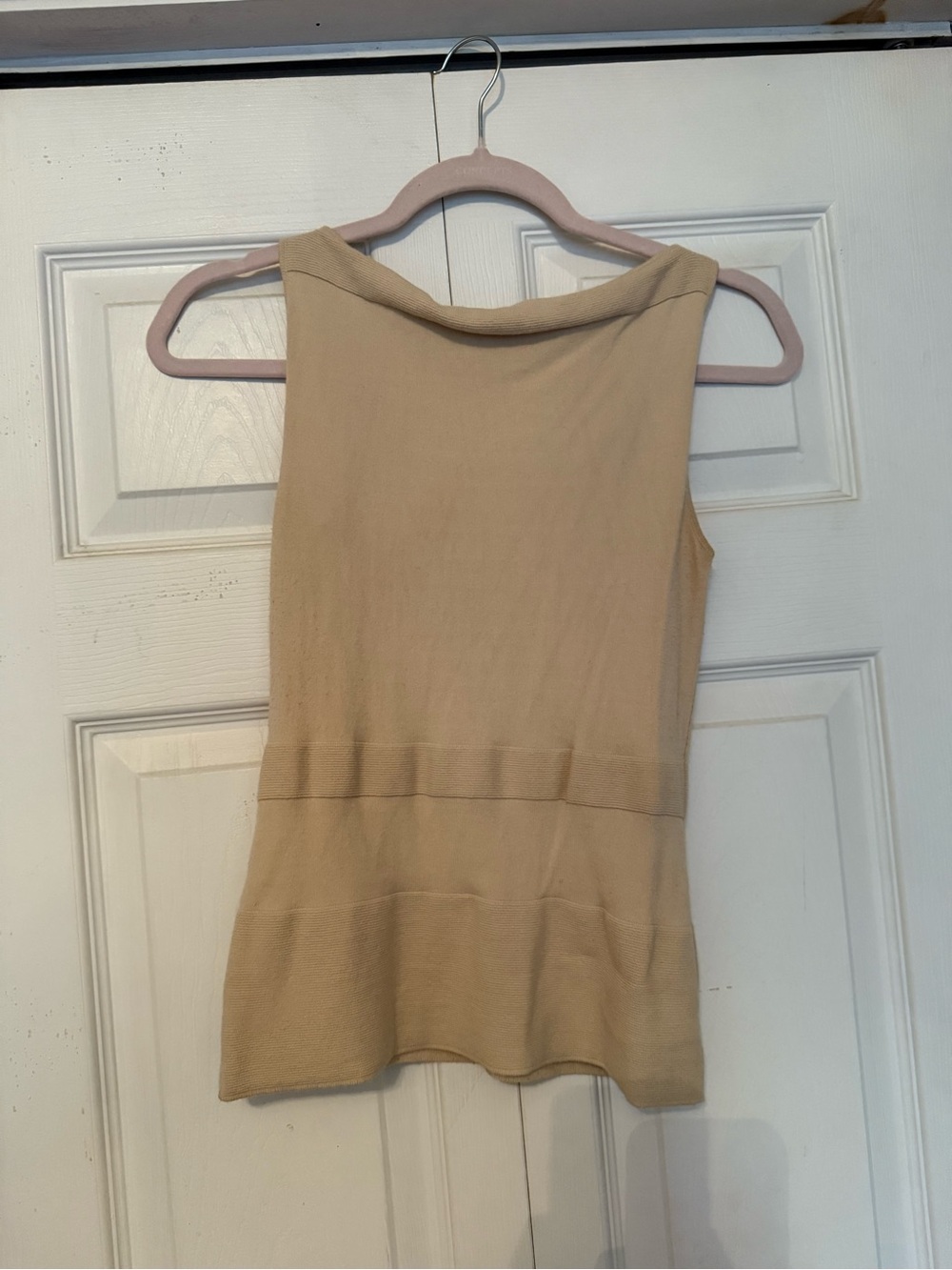 Vintage Valentino Sleeveless Knit Tank Top - Beige